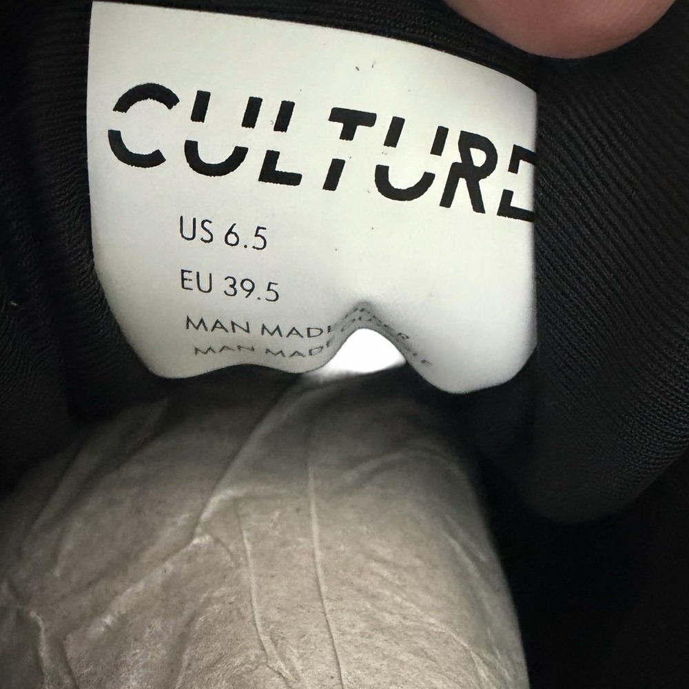 Culture Athletic Sneakers Black White Graphic Lace Up Shoes US M 6.5 W 8.5 - Picture 3 of 11